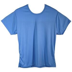 Womens Light Blue Athletic T-Shirt Size L Large Short Sleeve Top